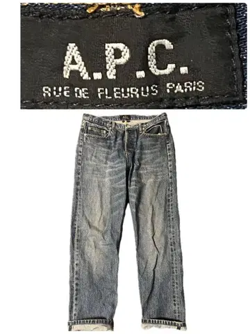 초기 90s APC NEW STANDARD 데님 적색 귀 마카오