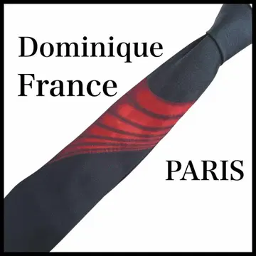 Dominique France 넥타이 블랙 레드 남성용