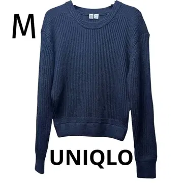 [ UNIQLO ] 메리노 블렌드 쿨넥 스웨터 네이비 M 사이즈