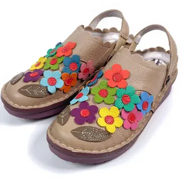 [새상품급] 에스타시온 2way 사보 슈즈 M 23cm 플라워 샌들 꽃