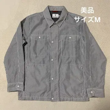 새상품급 허시파피 커버올 스트라이프 사이즈 M 네이비 x 화이트