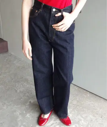 다크 블루 스트레이트 데님