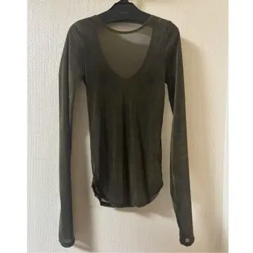 Spick and Span 플로키 튤 풀오버 카키