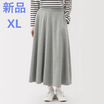 MUJI 라이트 맨투맨 스커트 여성 XL 그레이