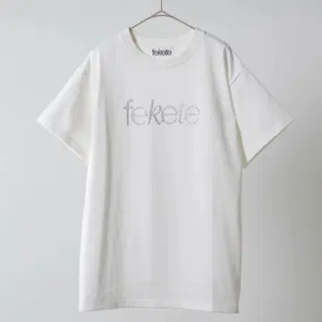 fekete 로고 T셔츠 화이트