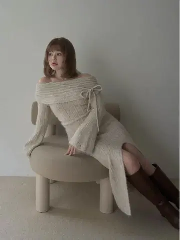 Yvie 오프숄더 니트 원피스 ANDMARY 신상
