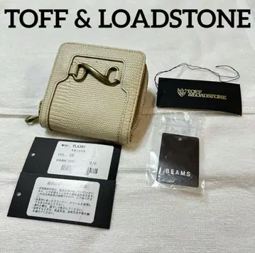 레어 TOFF & LOADSTONE 델리 리자드 에크루 접이식 지갑