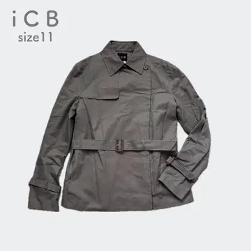 iCB 숏 트렌치코트 체크 무늬 울 라이너 포함 온워드 카시야마