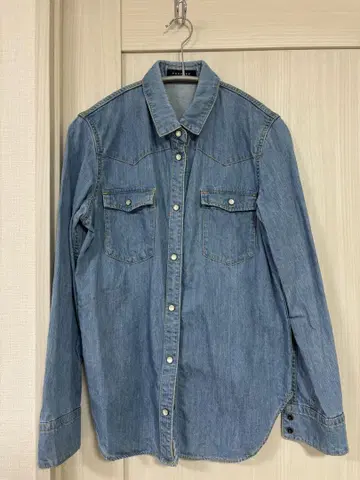 MACPHEE 데님 긴팔 셔츠 38
