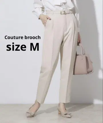 Couture Brooch 세레모니 테이퍼드 팬츠 여성용