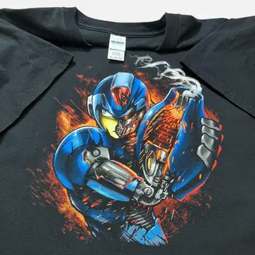 [ 2XL ] 록맨 X 엑스 애니메이션 게임 T셔츠 블랙