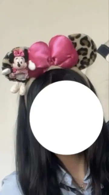 미니 마우스 레오파드 무늬 디즈니 머리띠