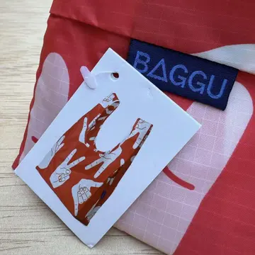 BAGGU 레어! 새상품 핸드 사인 스탠다드 에코백 빨간색 나일론