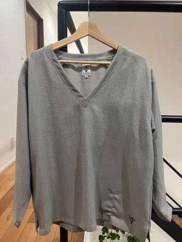 South2 West8 그레이 V넥 긴팔 XS
