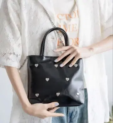 LOWRYSFARM 스터드 미니백 블랙
