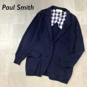 Paul Smith 린넨 블렌드 니트 자켓 네이비