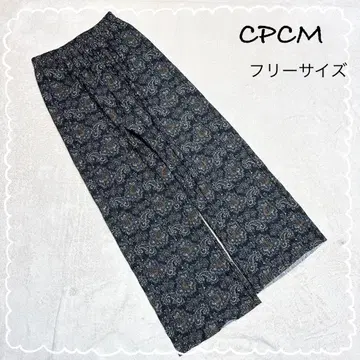 [CPCM] 페이즐리 무늬 와이드 팬츠 이지 팬츠 플리츠 F