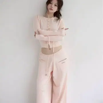 andmary 캔디스 팬츠 세트업 핑크