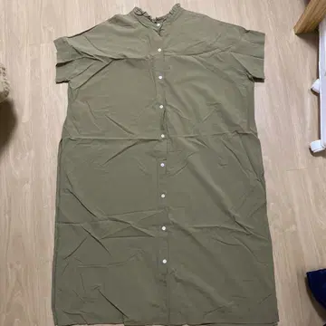 AUG 카키 셔츠 원피스 반팔