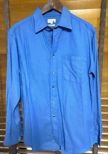 폴 스미스 런던 일본제 고급 코튼 셔츠 L 블루 긴팔