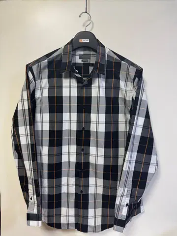 ZARA MAN 체크 무늬 슬림 핏 셔츠