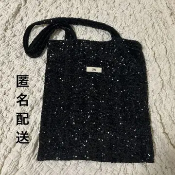 Uhr 우아 스팽글 토트백 블랙