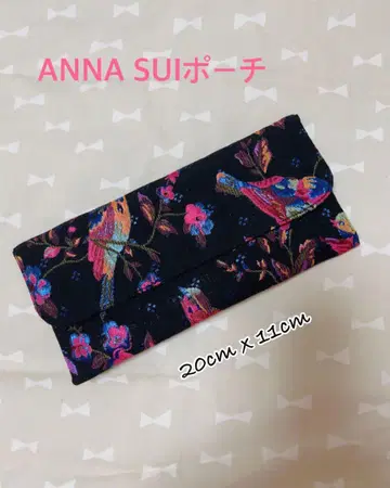 ANNA SUI 파우치 꽃과 새 자수