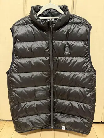 AAPE NOW 블랙 다운 베스트 XXL
