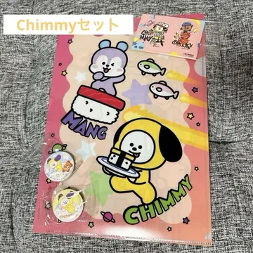 BT21 x 쿠라스시 Chimmy 세트 (클리어 파일 스티커 캔뱃지)