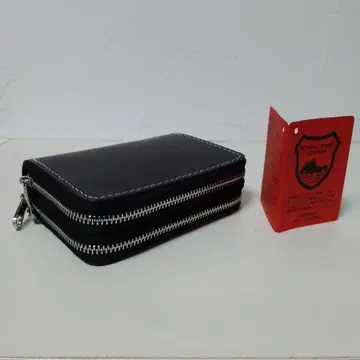 도치기 가죽 더블 지퍼 지갑