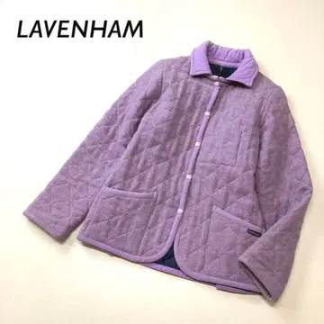 LAVENHAM 영국 제 울 퀼팅 자켓 라벤더
