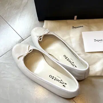 Repetto 레페토 발레 슈즈 화이트 35 수납 가방 개런티 포함