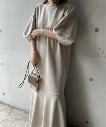 DouDou 플레어 스커트 롱 원피스