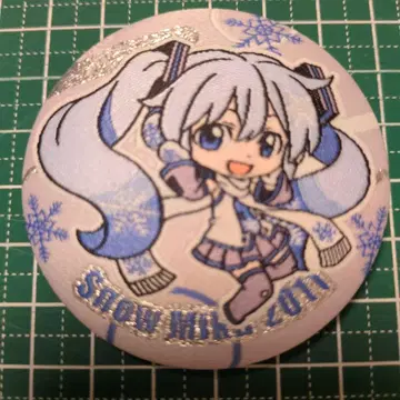 하츠네 미쿠 SNOW MIKU 2011 캔뱃지 자수 패브릭 소재