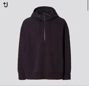 새상품 드라이 맨투맨 하프 지퍼 후드티 (긴팔) 블랙 L