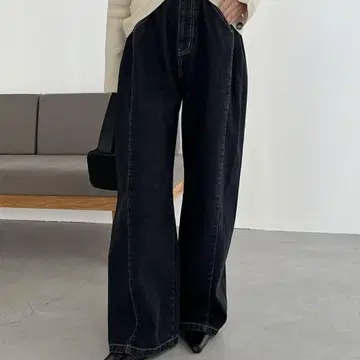 CAPRICIEUX LE'MAGE 카프리슈레마쥬 사이드 턱 데님