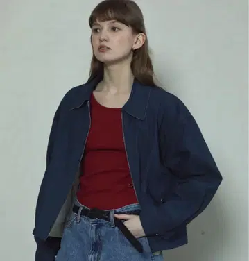 button POCKET JUMPER NAVY 아우터 겨울