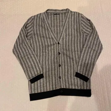 FRANK LEDER 헤링본 가디건 린넨 실크