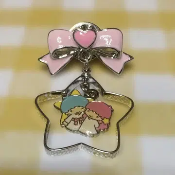 산리오 키키라라 핀 배지 리본 하트 2002년 당시 물건 레트로