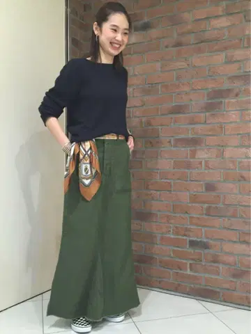 오어슬로우 orslow 퍼티그 롱 스커트