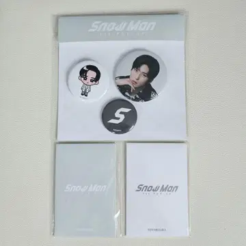 Snow Man 1st Pop Up 포토 카드 캔뱃지 세트 메구로 렌