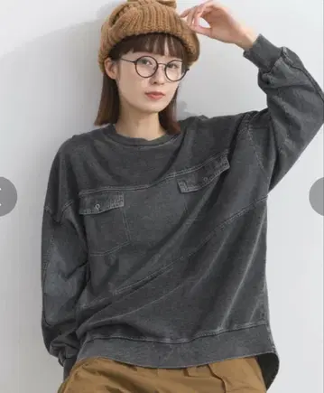 lupilien 쭈리 데님 맨투맨 도킹 풀오버 트레이닝복
