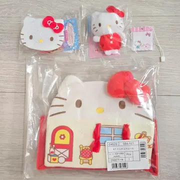 산리오 헬로키티 미니룸 미니 봉제 인형 미니 테이블 3종 세트