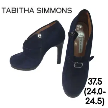 Tabitha Simmons 스웨이드 부티 숏부츠 지퍼 네이비