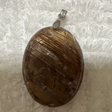 루틸 쿼츠 타원형 펜던트