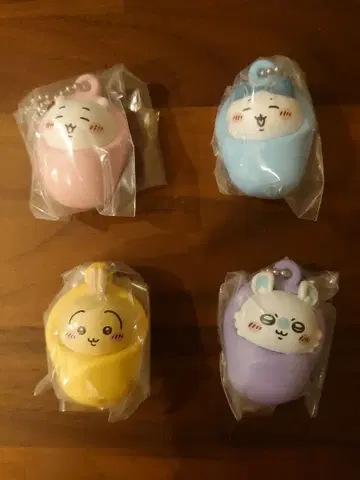 치이카와 (먼작귀) 아기 싸개 마스코트 참 4개 세트