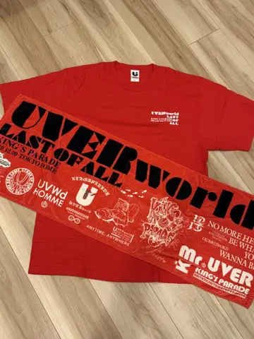UVERworld 2019 도쿄돔 T셔츠 XL 레드 타월