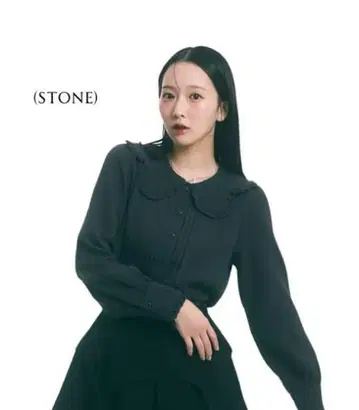 lure you in 오치 유라노 스캘럽 블라우스 스톤