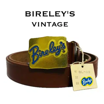 [레어 미사용] 바야리스 가죽 벨트 브라운 골드 bireley's