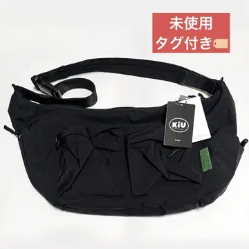 KiU 더블 포켓 다기능 숄더백 블랙